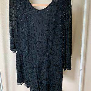 Free People Black Sequin Romper